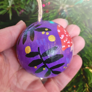 eco baubles rowan and toadstools Laura Lee Designs 