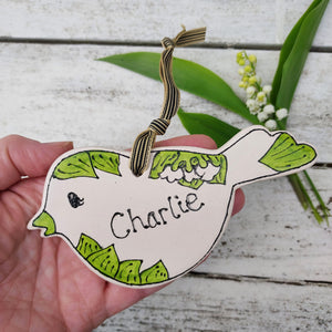 Personalised lily of the valley bird