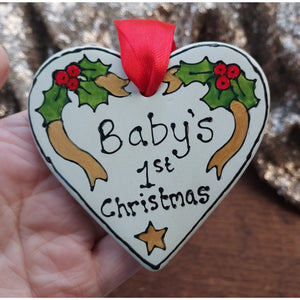 Babys first christmas decoration