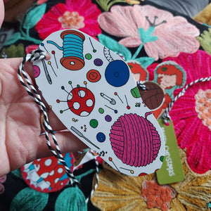 sewing gift tag