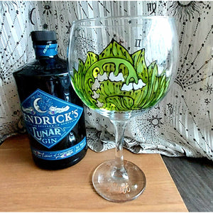 Lily of the valley gin glass Laura Lee Designs Cornwall
