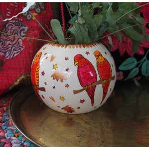 Laura Lee Designs budgie vase