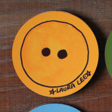 Load image into Gallery viewer, yellow button coaster