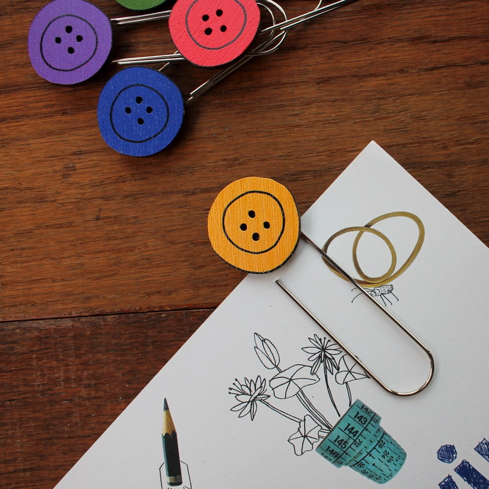 Colourful button bookmark by Laura Lee designs in Cornwall