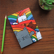 Load image into Gallery viewer, Rainbow cats note book by Laura Lee Designs Cornwall