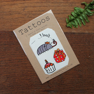 Cyril the woodlouse party tattoos by Laura Lee designs Cornwall