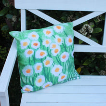 Load image into Gallery viewer, Sunny daisies cushion by Laura Lee Designs Cornwall