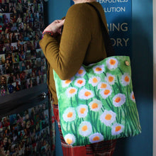Load image into Gallery viewer, Daisies Luxury Tote - Fully Lined Bag - Gardening - 3 sizes