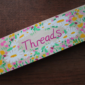 Daisy threads box hand painted embroidery silk storage 