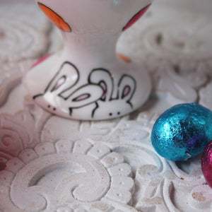 Bunny egg cup and cosy set by Laura Lee Designs