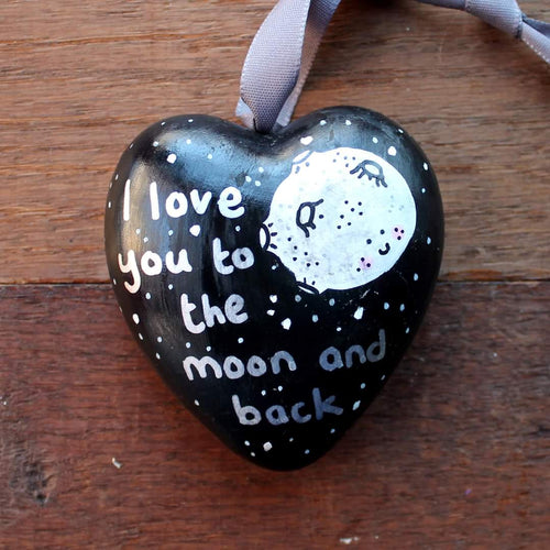 Love you to the moon and back heart