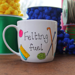 Felting fuel mug by Laura Lee Designs 
