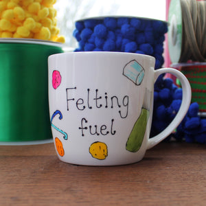 Felting gift mug by Laura Lee Designs 