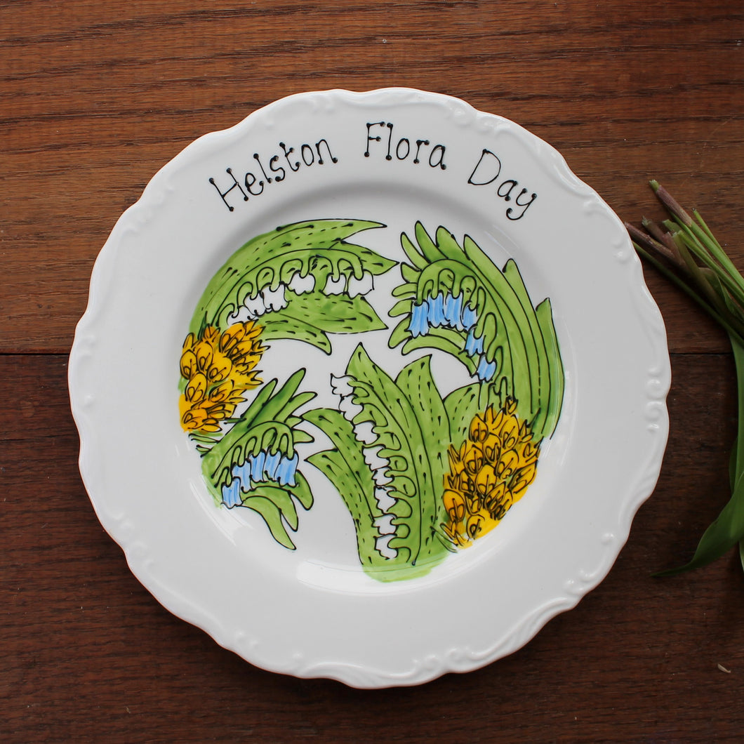 Helston Flora Day hand painted plate by Laura Lee Designs 
