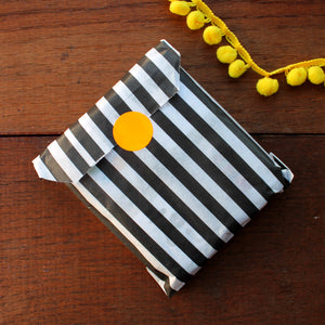 Striped bag gift wrap