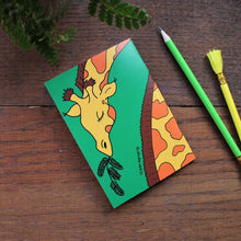 Load image into Gallery viewer, Giraffe notebook colourful stationery by Laura Lee designs in Cornwall