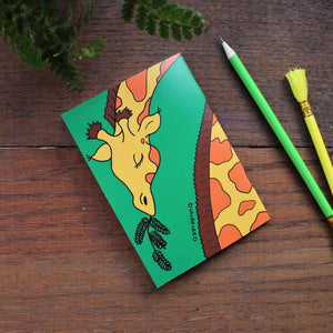Giraffe notebook colourful stationery by Laura Lee designs in Cornwall