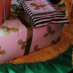holly gift wrap Laura Lee Designs
