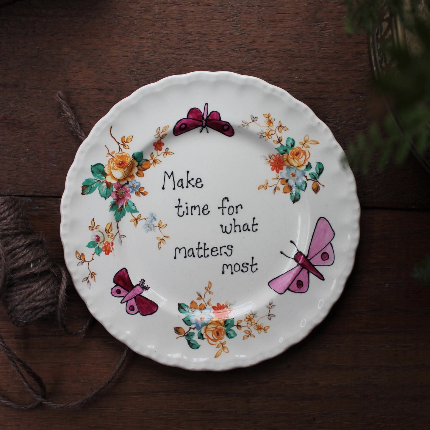 The vintage pimp moths plate Laura Lee Designs 