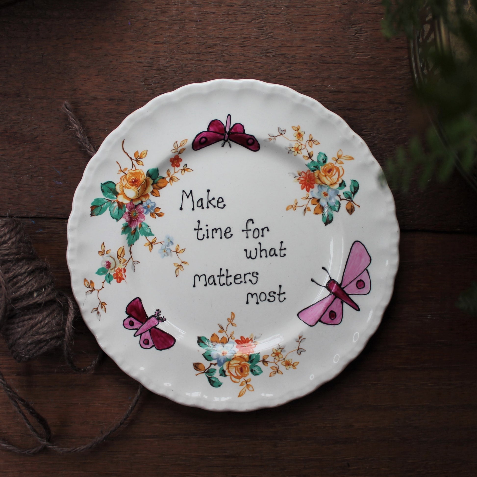 The vintage pimp moths plate Laura Lee Designs 