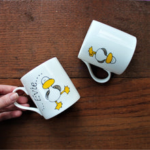 Load image into Gallery viewer, front and back of dancing bird mug by Laura Lee Designs Cornwall