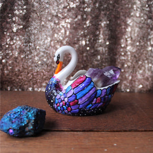Crystal keeper swan dish by Laura Lee Designs 