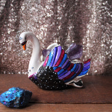 Load image into Gallery viewer, swan crystal holder planter by Laura Lee Designs 