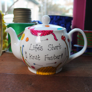 Knitters teapot Laura Lee Designs 