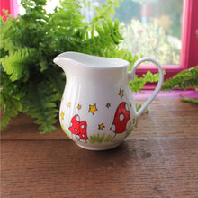 Load image into Gallery viewer, Mushroom milk jug hand painted jug with toadstools and stars