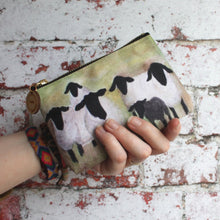 Load image into Gallery viewer, Light green purse Suffolk sheep knitters pouch Laura Lee Designs Cornwall