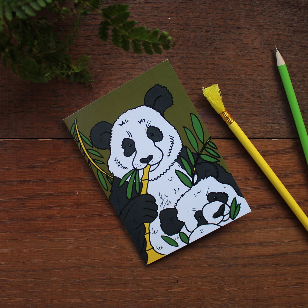 Panda pocket note book by Laura Lee designs cornwall