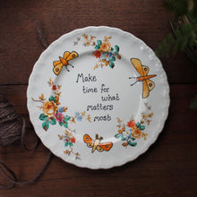 Load image into Gallery viewer, Display plate with moths and roses by Laura Lee Designs 