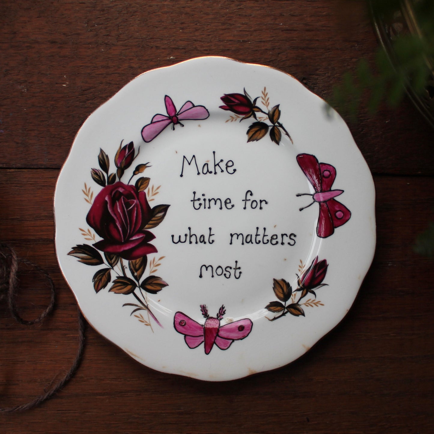 The Vintage Pimp recycled plate by Laura Lee designs 