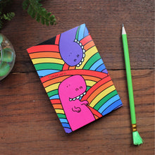 Load image into Gallery viewer, Rainbow dinosaurs colourful stationery from Laura Lee Designs 