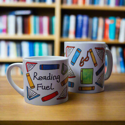 Laura Lee Designs Printed Reading Fuel Book Childrens Mug GIft
