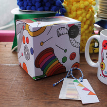 Load image into Gallery viewer, Sewers mug sewing machine mug gift box by Laura Lee Designs in Cornwall