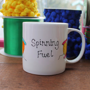 spinning wheel spinners mug Laura Lee Designs 
