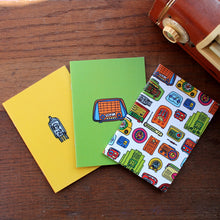 Load image into Gallery viewer, Vintage radio notebook set by Laura Lee designs Cornwall