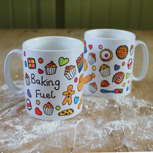 Cooks mug colourful baking mug Laura Lee Designs 