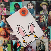 Load image into Gallery viewer, white rabbit postcard by Laura Lee Designs Cornwall