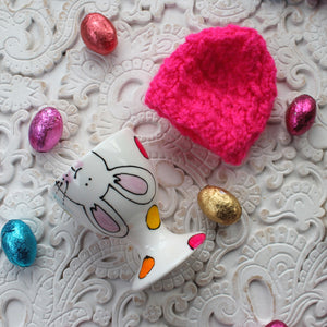 Bunny egg cup and cosy set by Laura Lee Designs