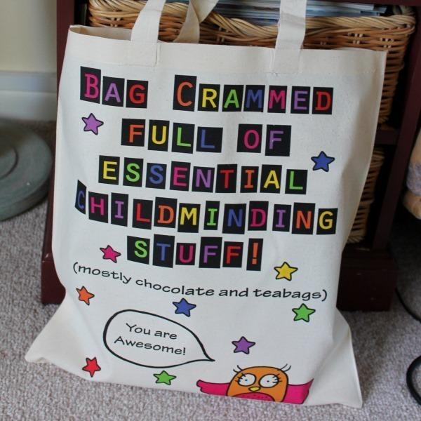 Colourful childminding bag by Laura Lee Designs 