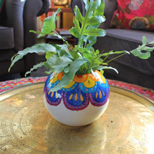 Load image into Gallery viewer, Hand painted globe vase by Laura Lee Designs 