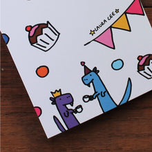 Load image into Gallery viewer, Dinosaur notebook fun stationery by Laura Lee Designs 