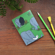 Load image into Gallery viewer, Colourful elephant notebook by Laura Lee Designs in Cornwall