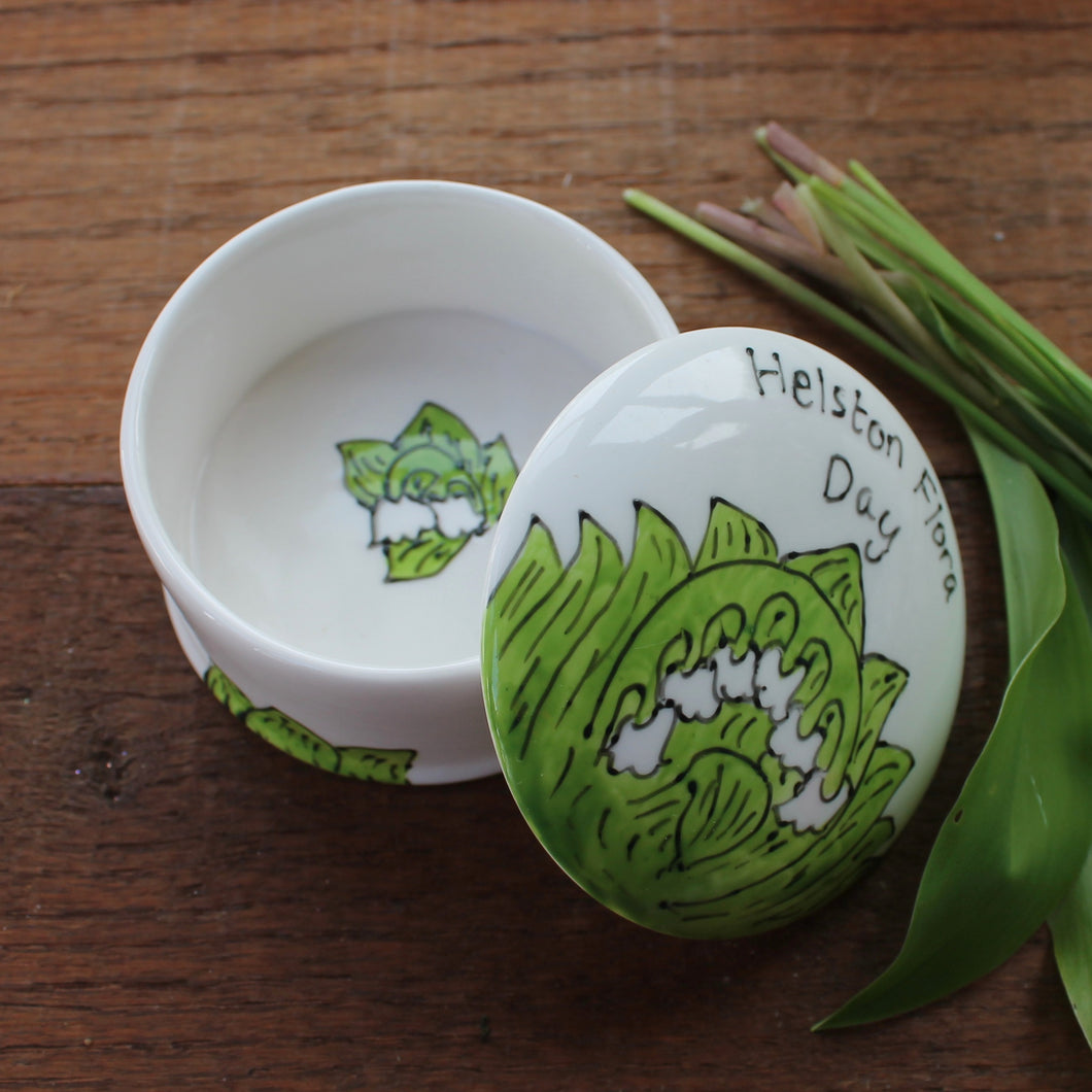 Lily of the valley hand painted trinket by by Laura Lee Designs Cornwall