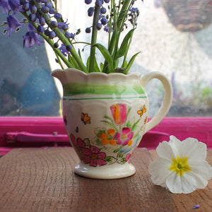 The vintage pimp pretty floral bunny jug by Laura Lee designs and the Vintage Pimp