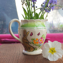 Load image into Gallery viewer, Vintage bunny jug hand painted by Laura Lee designs in Cornwall