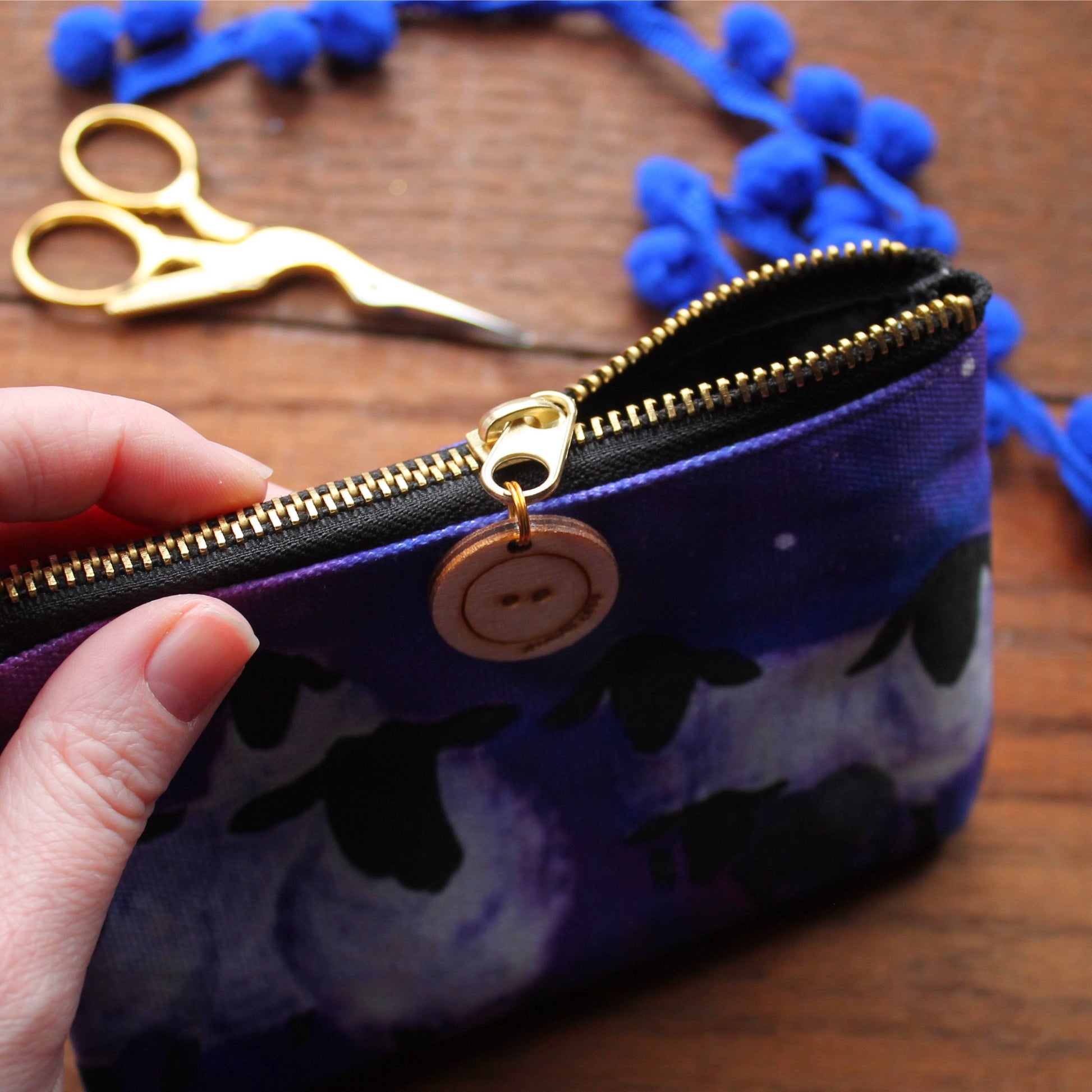 Galaxy Sheep Makeup Craft Purse Storage Bag Laura Lee Designs