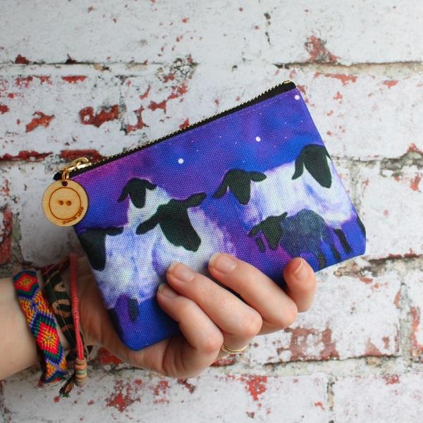 Galaxy Sheep Makeup Craft Purse Storage Bag Laura Lee Designs